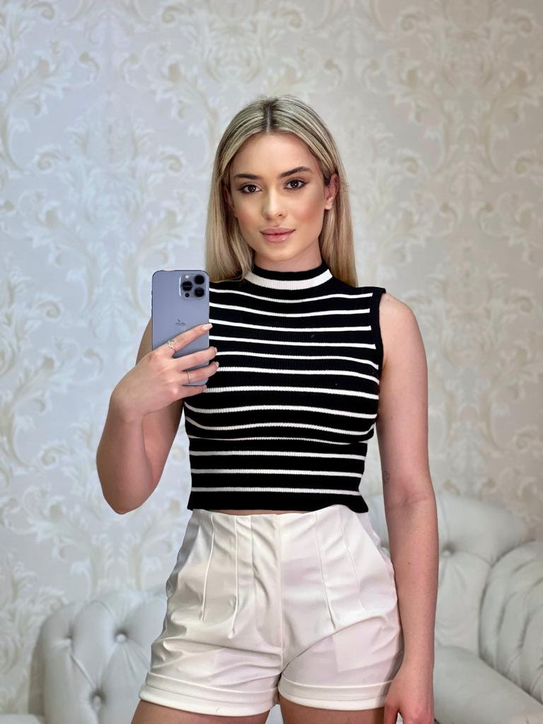 Cropped Graziele - modal listra fina