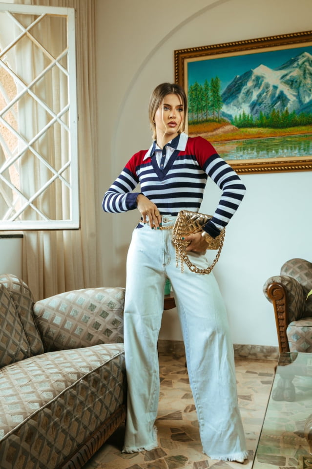 Bl Laurinda - náutica gola camisa