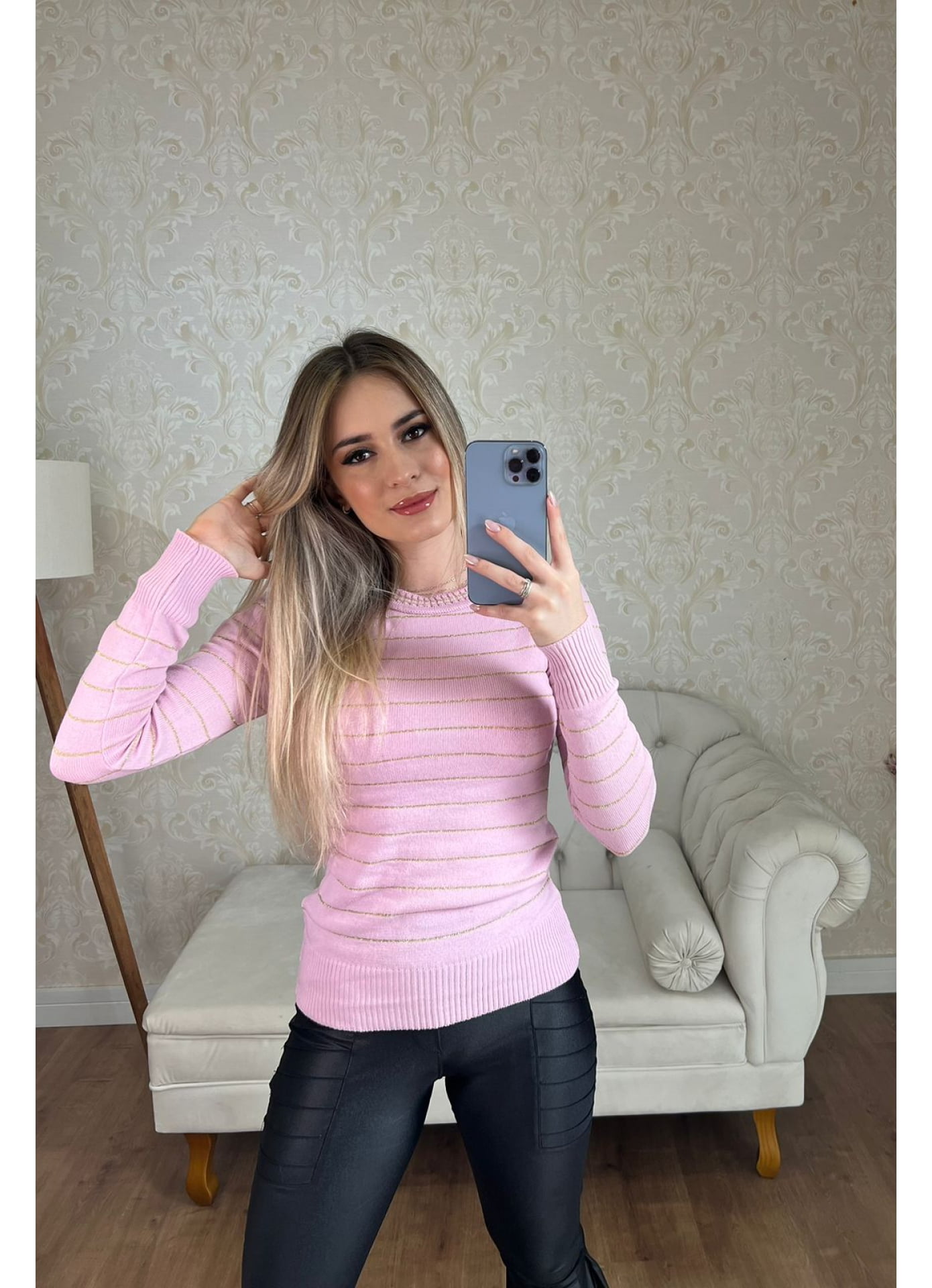 Bl Rose - careca listra lurex