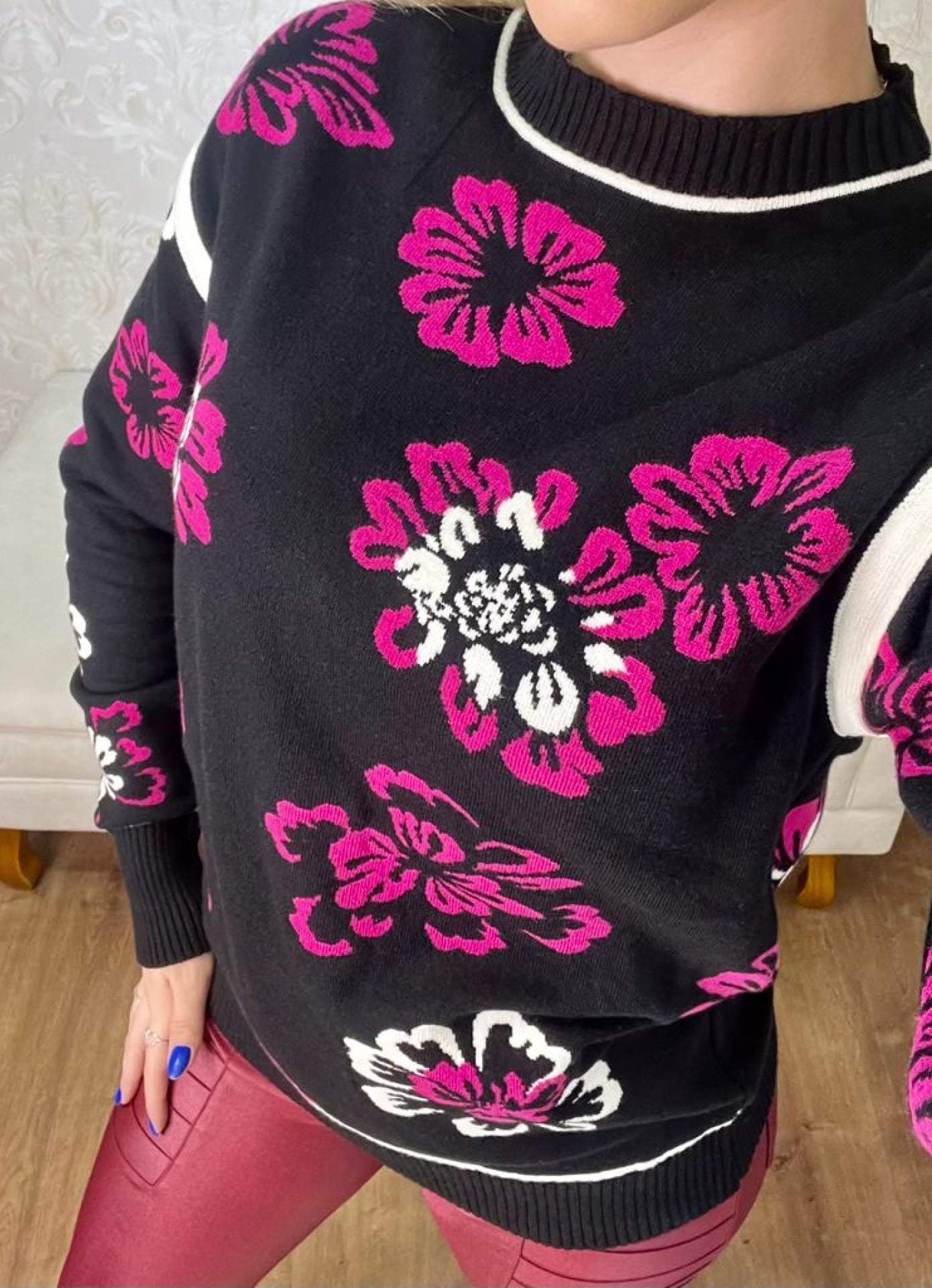 Blusa Flora -  cachemire