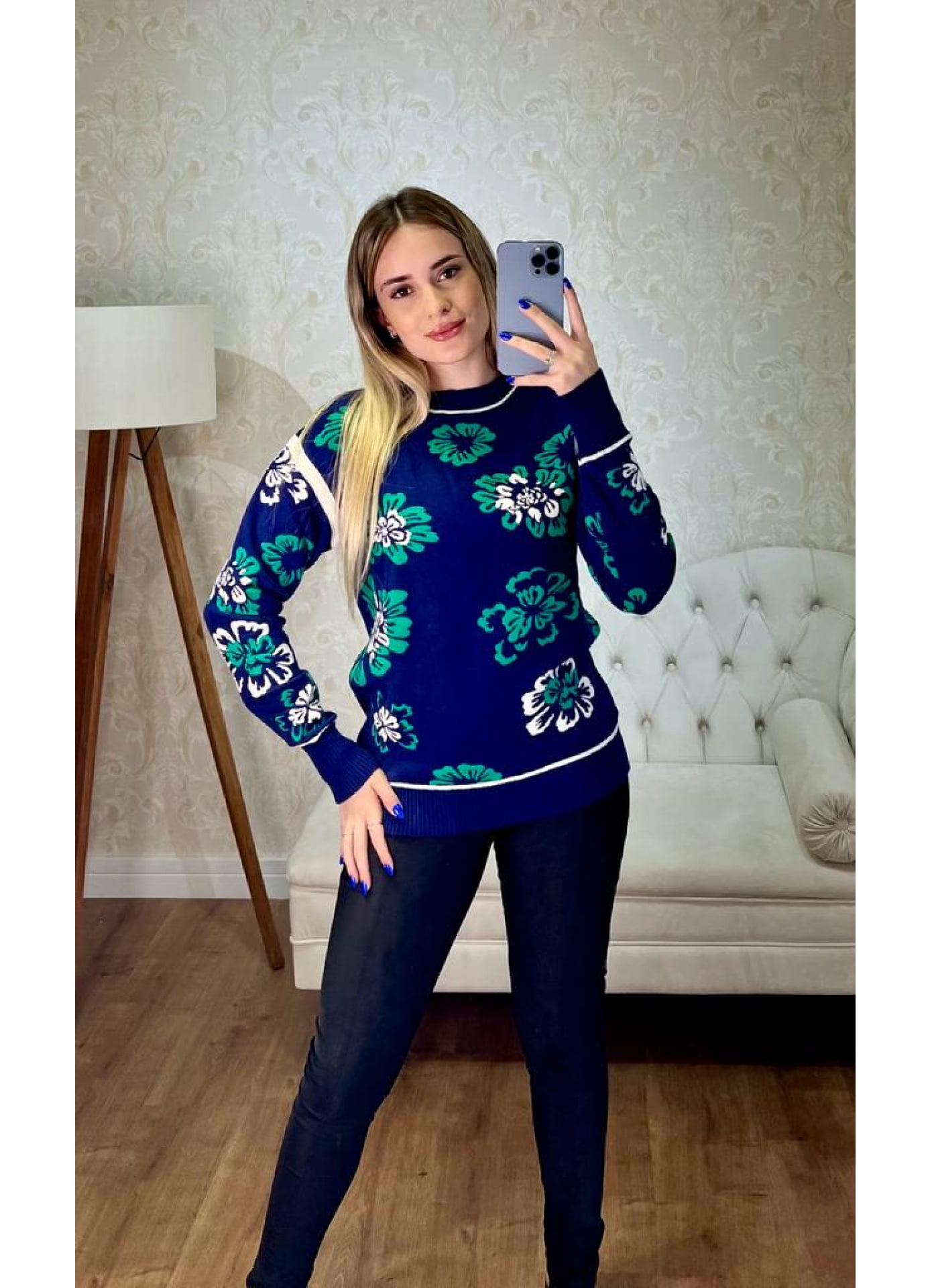 Blusa Flora -  cachemire