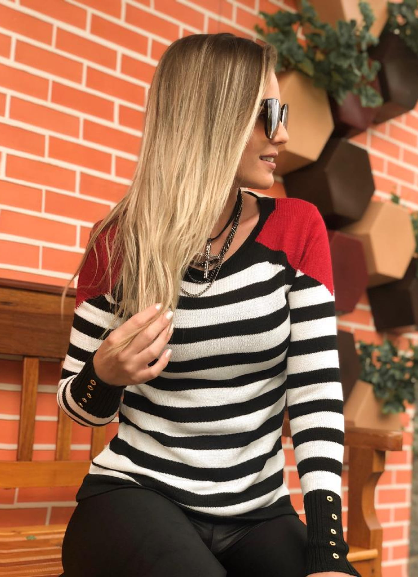 Blusa Núbia - náutica 