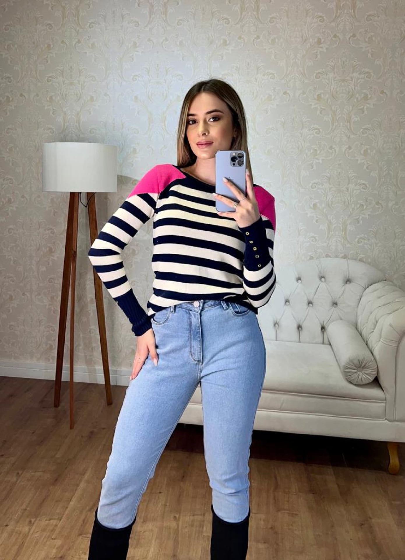 Blusa Núbia - náutica 