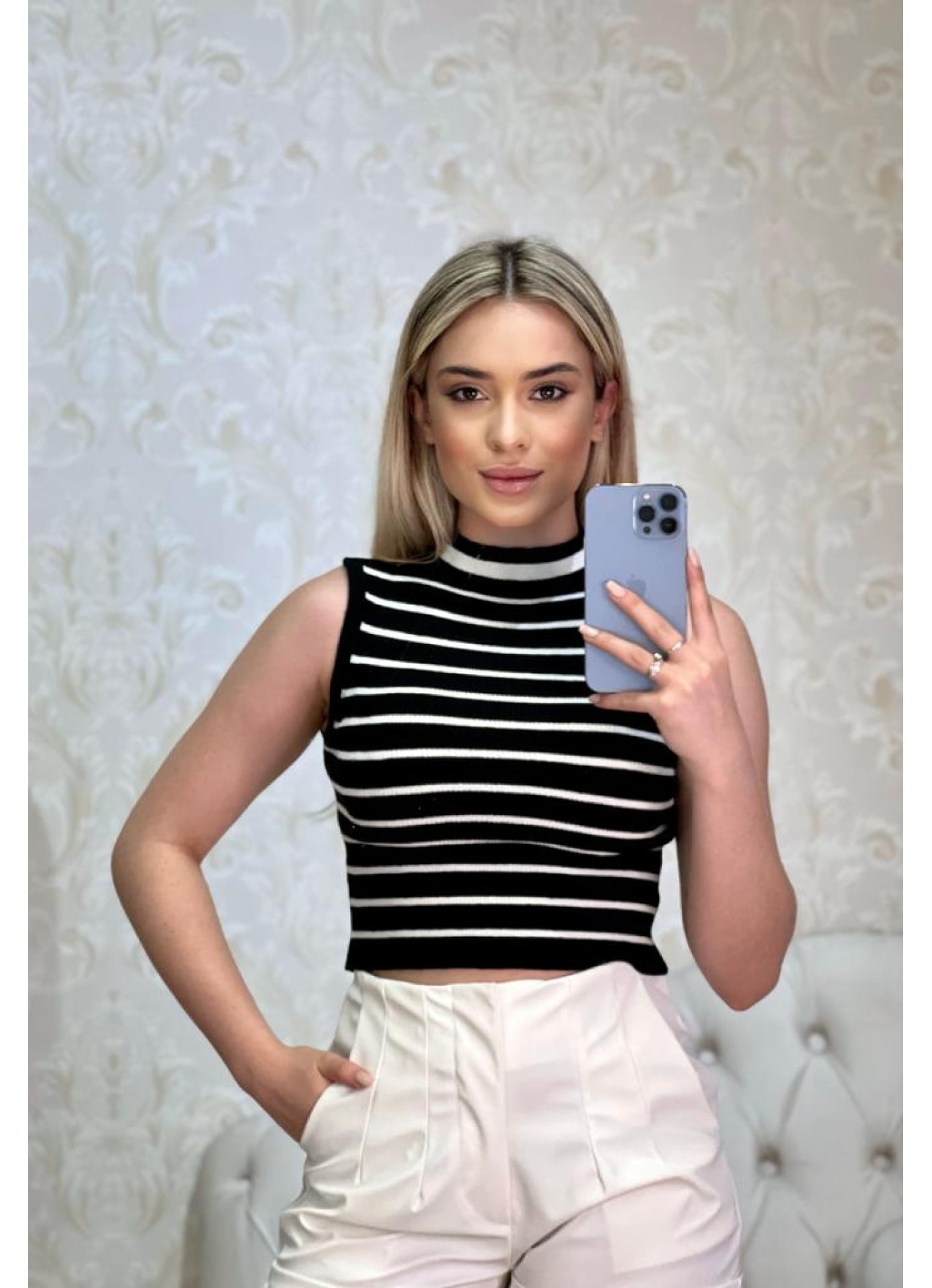 Cropped Graziele - modal listra fina