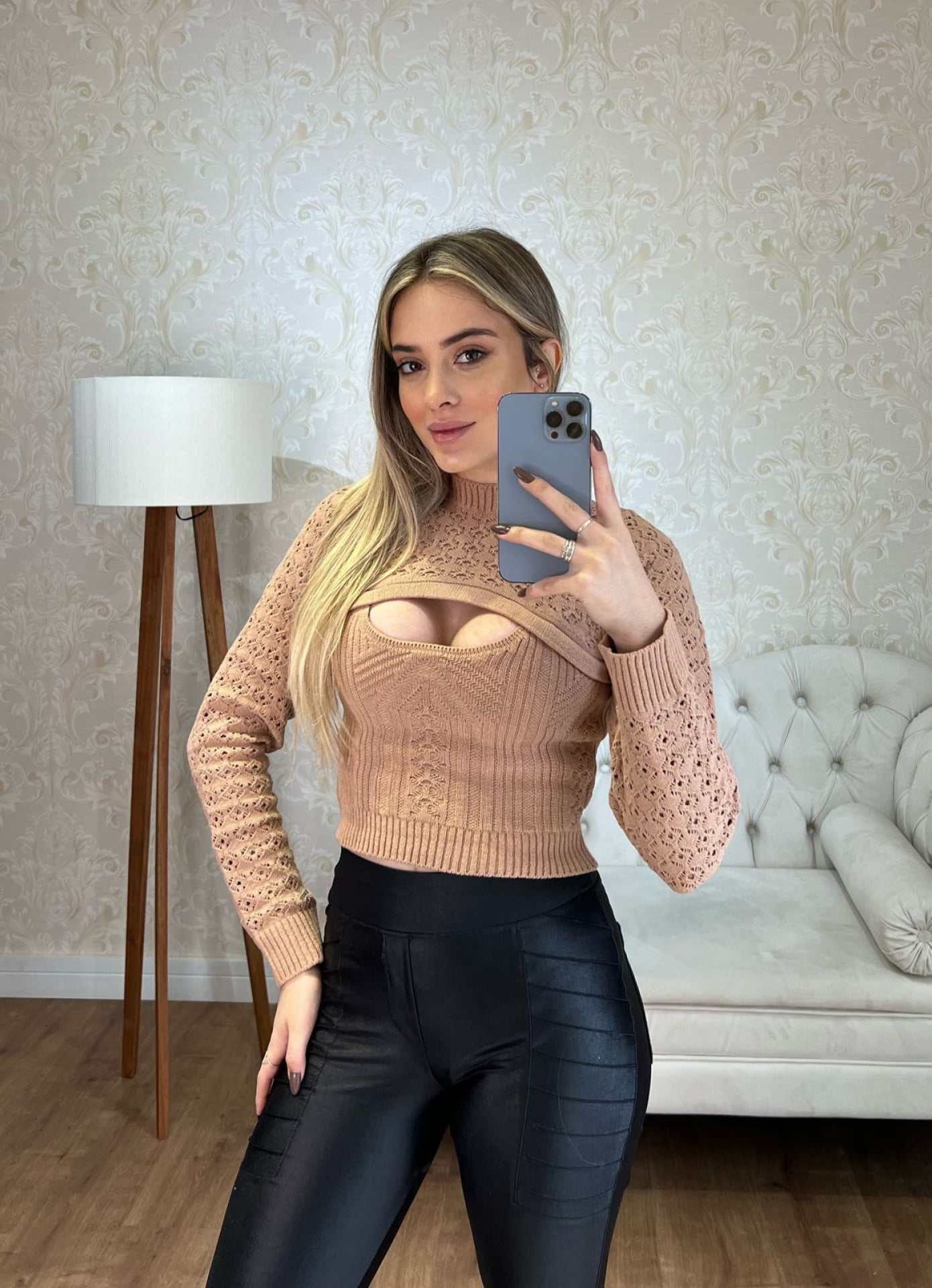 Cropped Lauren - rendado decote