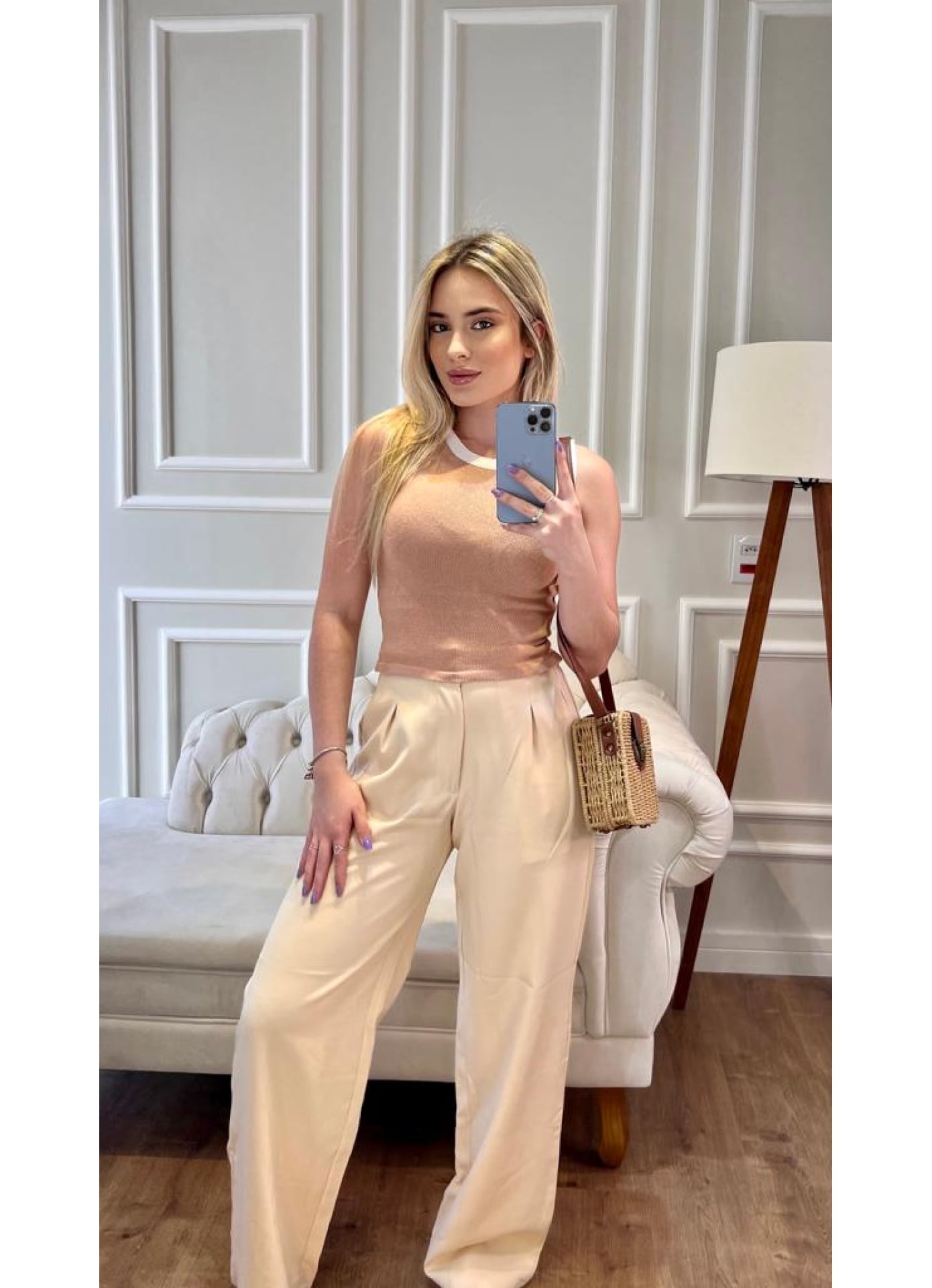 Cropped Miami - bicolor decote careca