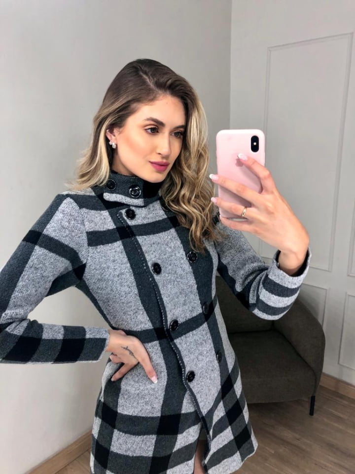 Sobretudo Stefany - xadrez transpassado