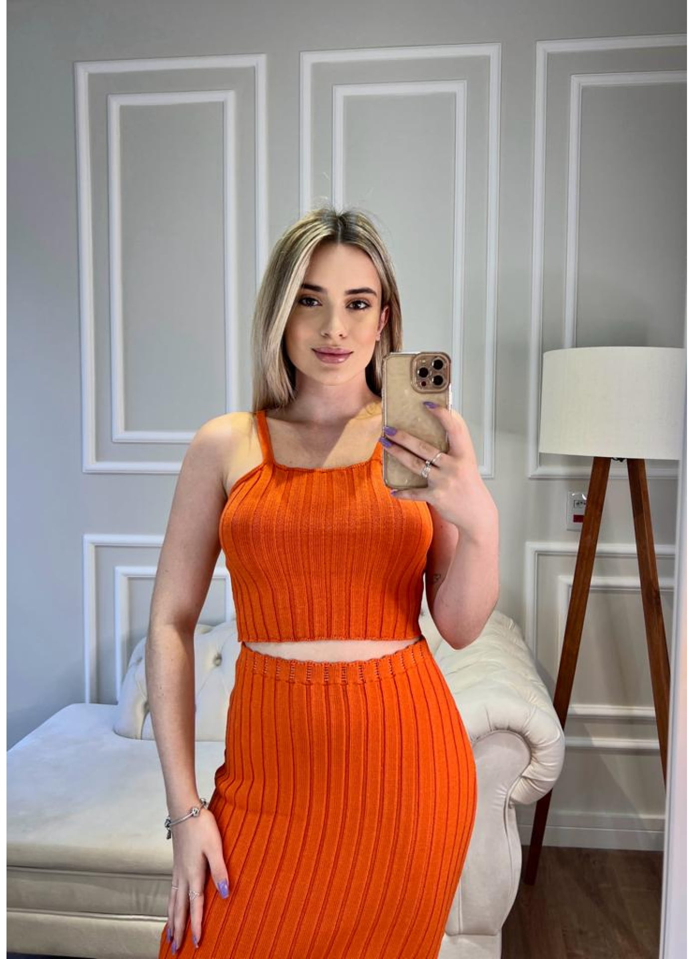 Conj New York - cropped e saia midi