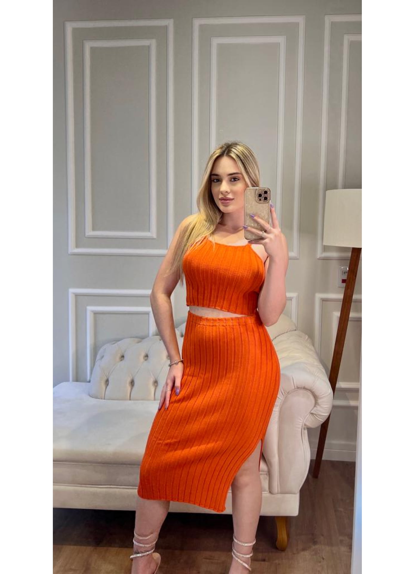Conj New York - cropped e saia midi