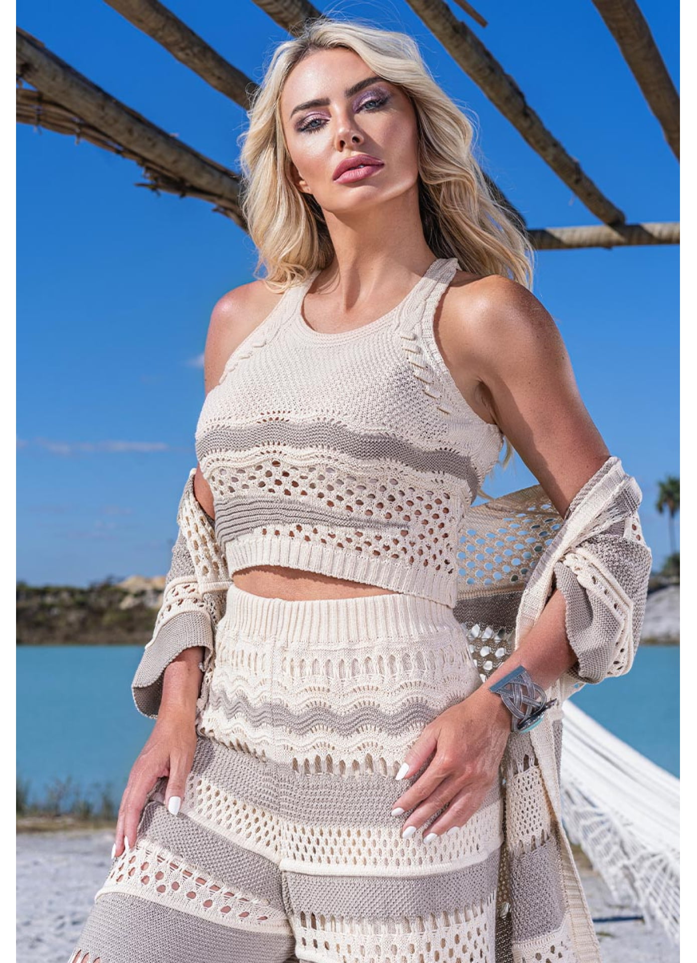 Cropped Ipanema - Intarsia renda