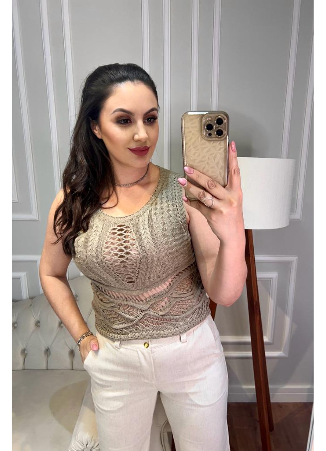 Maxi Cropped Elba - rendado