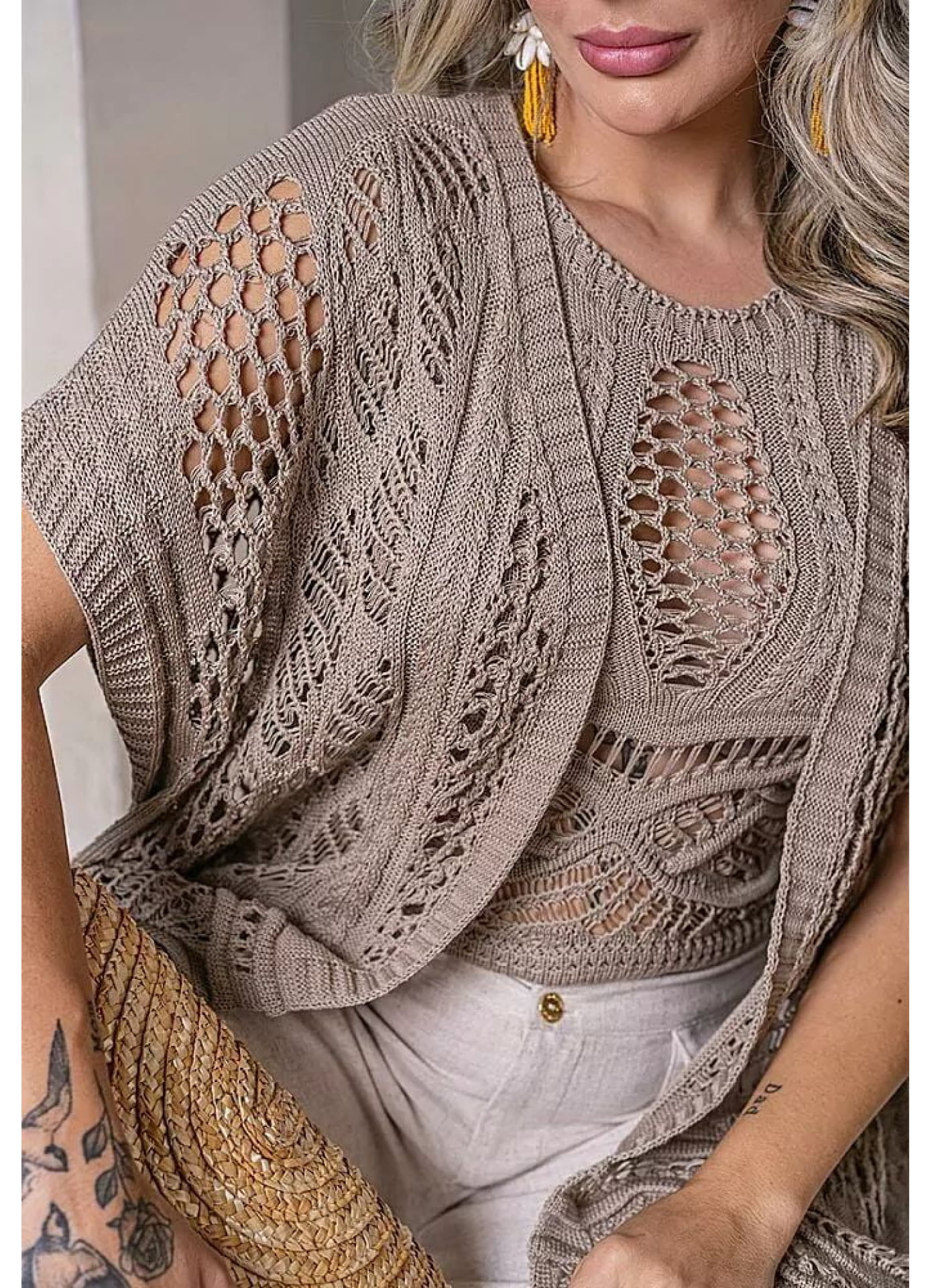 Maxi Cropped Elba - rendado