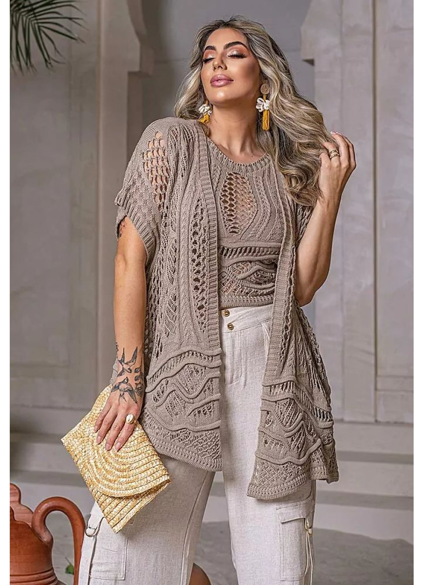 Maxi Cropped Elba - rendado