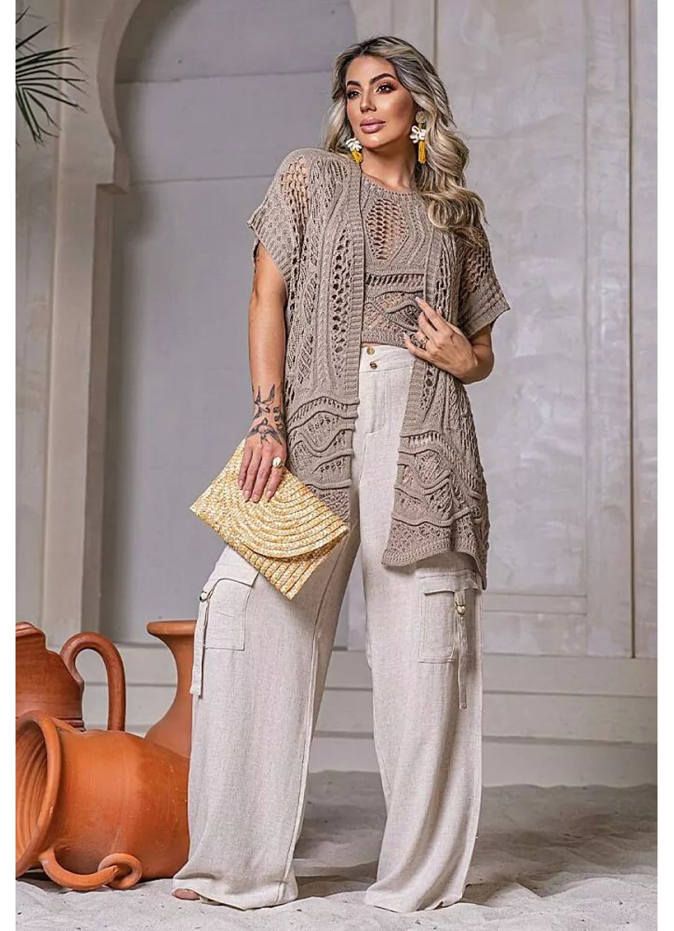 Maxi Cropped Elba - rendado