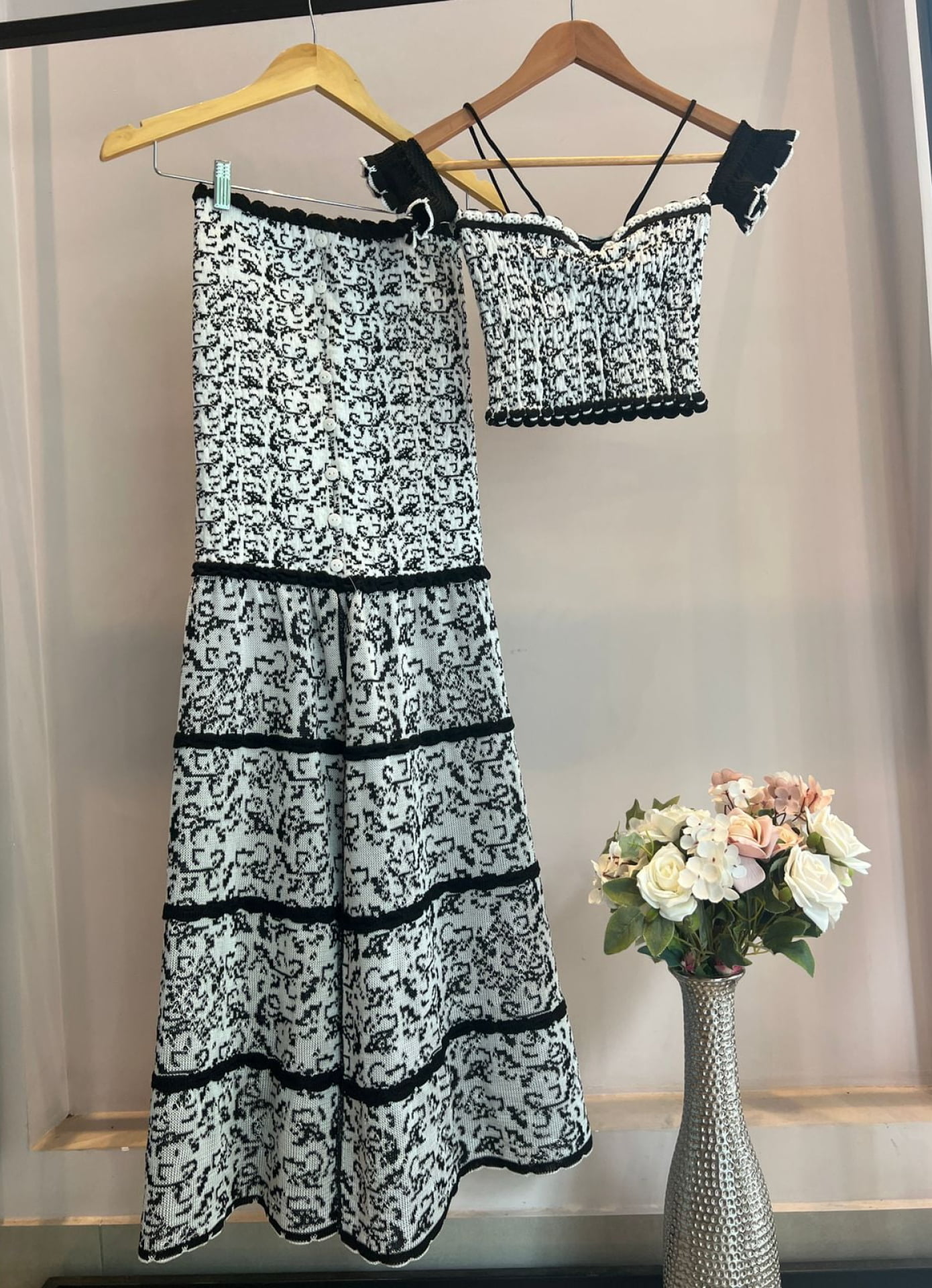 Conjunto Guarujá - floral rayon