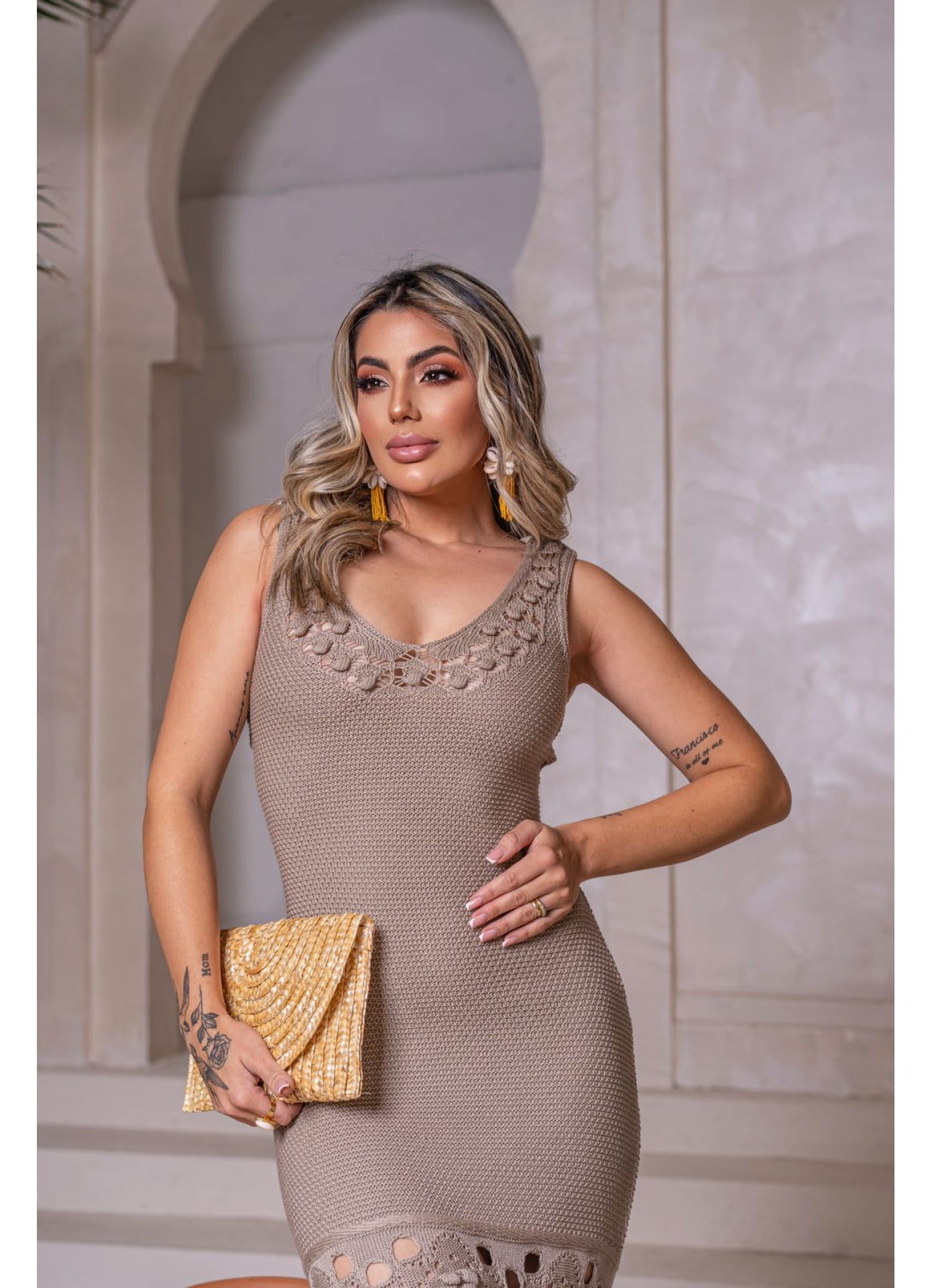 Vestido Noronha - corda trabalhado