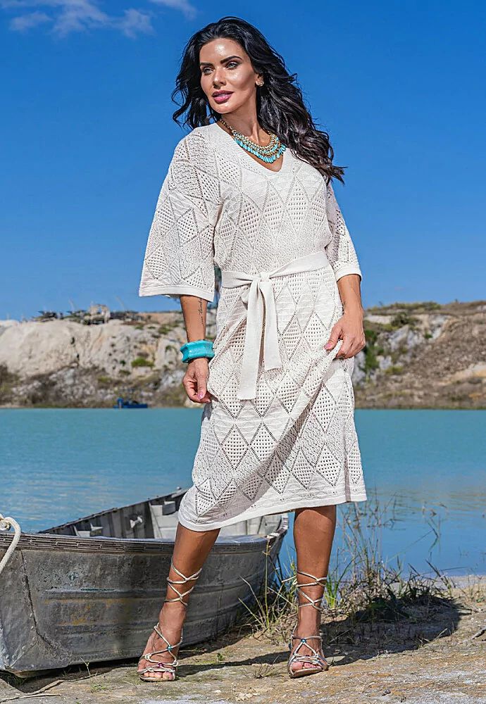 Vestido Grécia - rendado modal